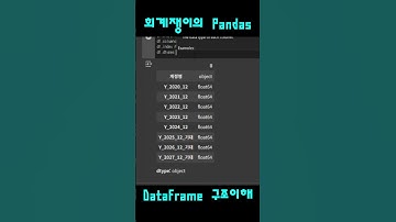 데이터프레임 구조 이해, 회계쟁이의 pandas