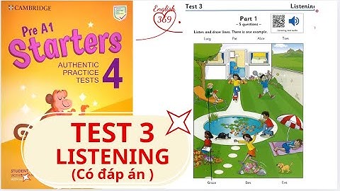 STARTERS AUTHENTIC 4 TEST3 LISTENING (WITH ANSWER KEY) #english #cambridgeenglish