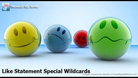 SQL - The Like Statement Wildcards & Searching For Symbols