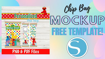 Chip Bag Mockup Silhouette Studio : FREE TEMPLATE