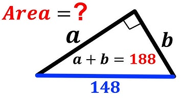 Can you find the area of the right triangle? | (Algebra) | #math #maths | #geometry