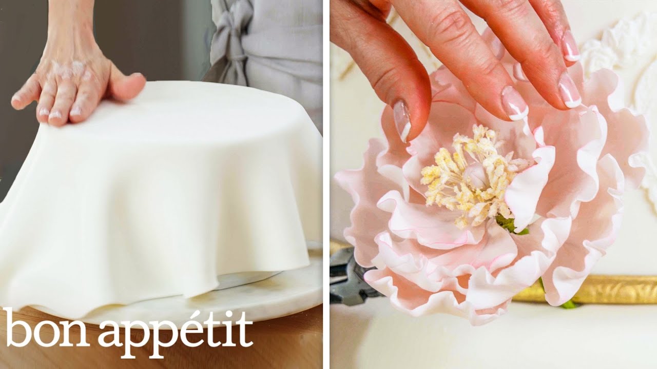 How a Sugar Artist Crafts a 5-Tier Wedding Cake   Handcrafted   Bon Apptit