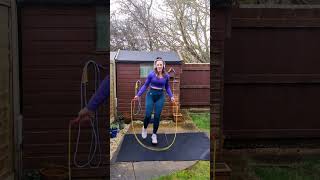 Woman is doing freestyle jump rope!