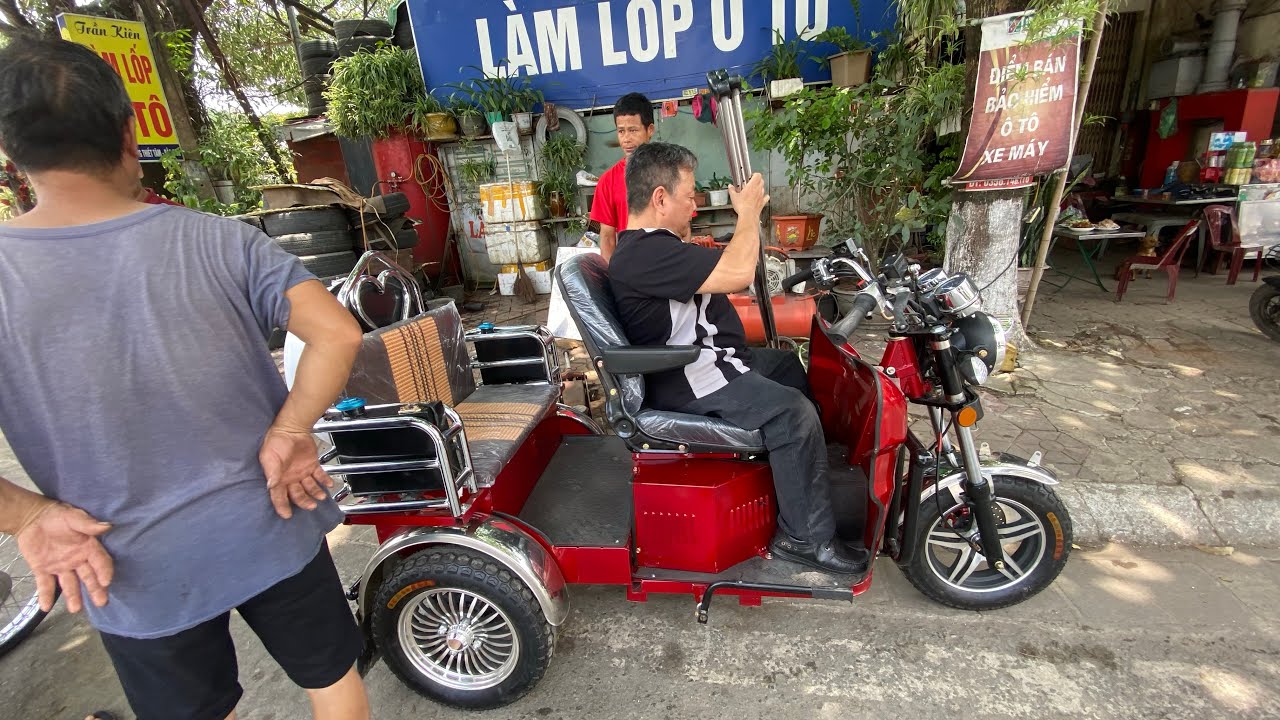Giao Xe 3 Bánh Chạy Xăng Cao Cấp Cho Khách Hải Phòng