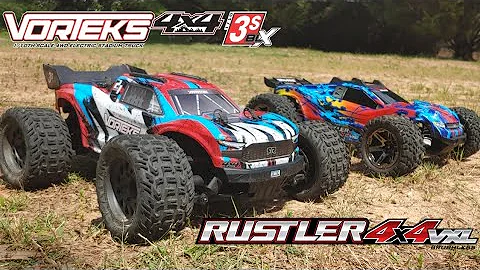 Arrma Vorteks 4x4 vs Traxxas Rustler 4x4 Part One 😁