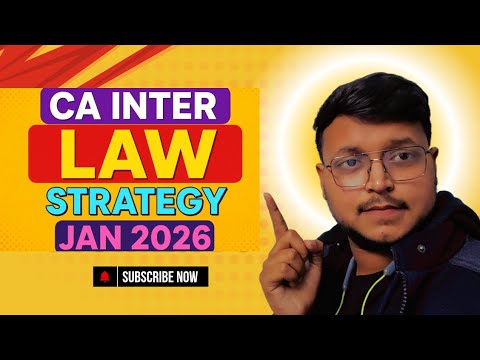 CA Inter LAW Strategy JAN 2026: Clear in 1st Attempt | Paper 2 Study ...
