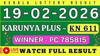 Download Lagu KARUNYA PLUS KN-611 KERALA LOTTERY RESULT 19.2.26 MP3