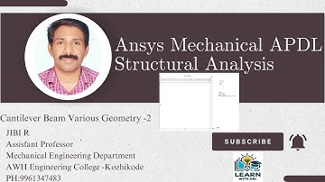 Analysis of cantilever beam various geometry 2 -Ansys Mechanical APDL