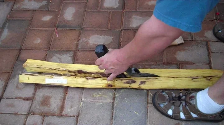 How to split an osage log/stave: Part 1