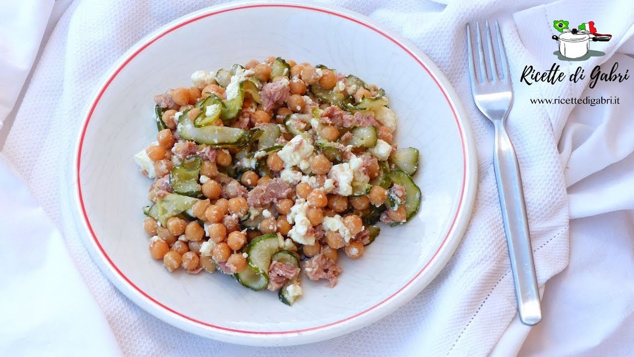 INSALATA DI CECI ESTIVA con tonno Ricetta facile, veloce e sfiziosa ...