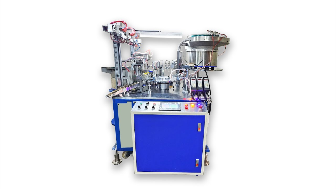 Cap clip assembly machine - YouTube