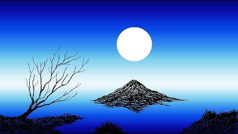 How to draw in computer | night sky scenery drawing | ms paint | microsoft paint tutorial | paint