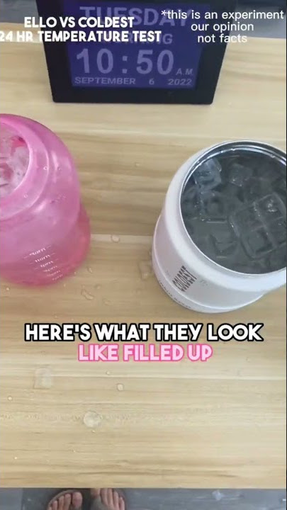 TEMPERATURE TEST- Ello Vs. The Coldest. Who's colder now? 🥶 #ello #waterbottle #challenge #coldest