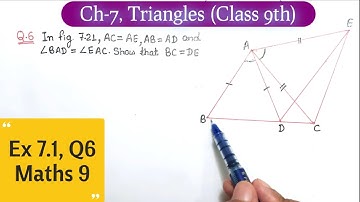Ex 7.1 Q6 class 9 maths NCERT | Class 9th Maths chapter 7 Triangle exercise 7.1 Question Number 6