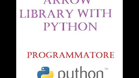 arrow library with python