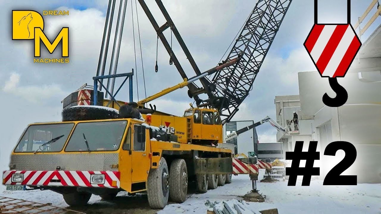 LIEBHERR LG 1130 MOBILKRAN GITTERMASTKRAN HEBT BETONTEILE AUF BAUSTELLE #2 DREAM MACHINES