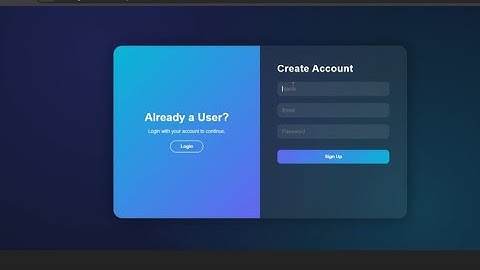 Modern Switch Login || Html Css JavaScript Project with Source Code ||