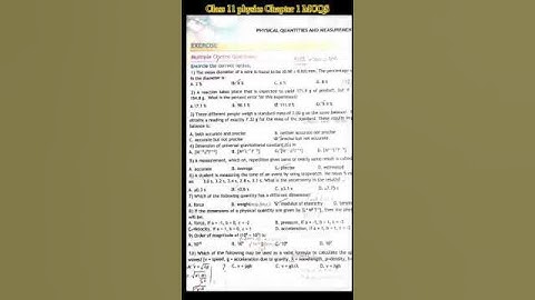 class 11 physics Chapter 1 MCQS federal board #viral #physics #fbise #class 11
