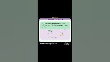 Solve a problem where VARIABLES are INVERSELY PROPORTIONAL #maths #math #mathsshorts #mathstricks