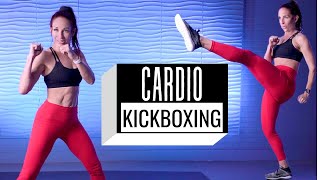 45 MIN FUN! CARDIO KICKBOXING HIIT WORKOUT + Bonus Booty &amp; Abs