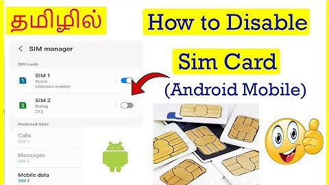 How to Disable Sim Card in Android Mobile  Tamil | VividTech