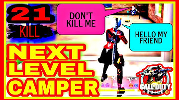 NEXT LEVEL CAMPING IN CODM | 21 KILL CALL OF DUTY MOBILE SOLO VS SQUADS GAMEPLAY |