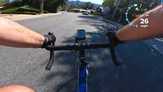 Road Cycling POV.  Down Brookeview scary