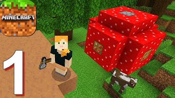 Minecraft: Pocket Edition Survival - Gameplay Walkthrough Part 1 Mushroom House (Android,iOS)