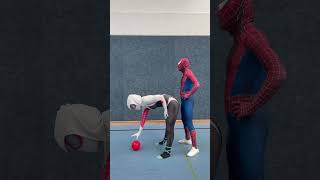 Spider-Man & Spider-Gwen Bottle Challenge #Shorts