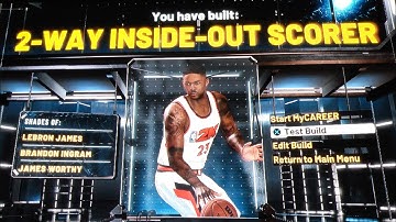 NBA2K22 Lebron James 2-Way Inside-Out Scorer Exact Build with HOF Shooting & Finishing Badges