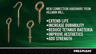 HILLMAN .135 X 1-3/8 Solid Brass Large Eye Screw Eye Hillman Hooks
