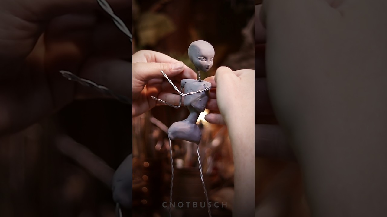 Sculpting Anime Girl Character / WIP / Polymer Clay Sculpture #anime #character #sculpture