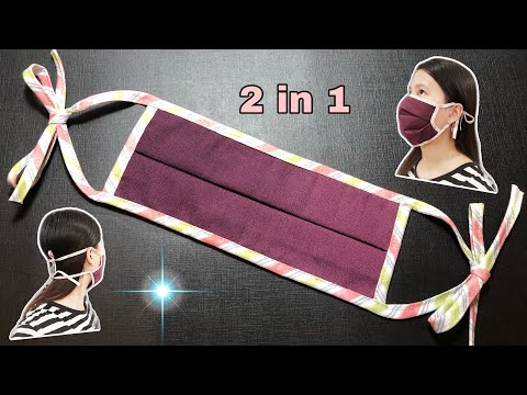 New homemade medical mask design | How to make a simple fabric face mask no elastic at home