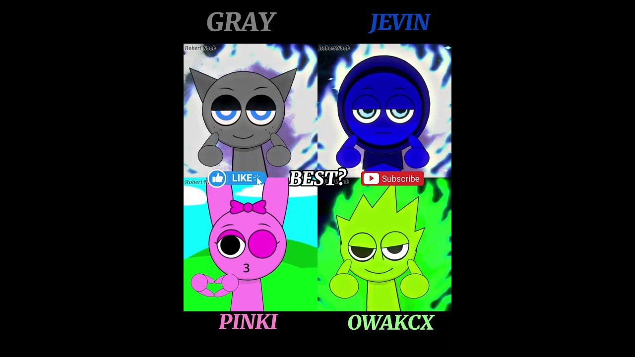 Gray Or Jevin Pink OWAKCX Incredibox Sprunki Edit Shorts Fyp Sprunkiincredibox