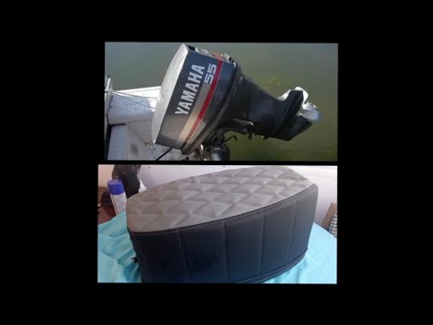 Чехол на капот лодочного мотора YAMAHA 55 из экокожи. DIY. Leatherwork ...