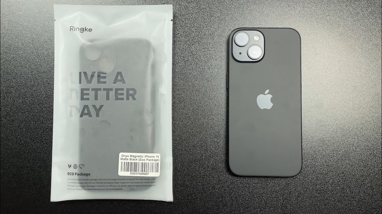 iPhone 15 Black Case - Ringke Onyx Magsafe Matte Black Case