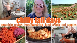 CHILLY FALL DAYS / PUMPKIN PATCH, HOMEMAKING MOTIVATION, BEST CROCK POT APPLES @DorsettDoorstep