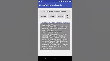 Simple Android Volley Example with Json