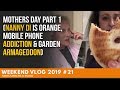 Weekend Vlog #21 MOTHERS DAY PART 1 (Nanny Di is ORANGE, Mobile PHONE ADDICTION & Garden Armageddon)