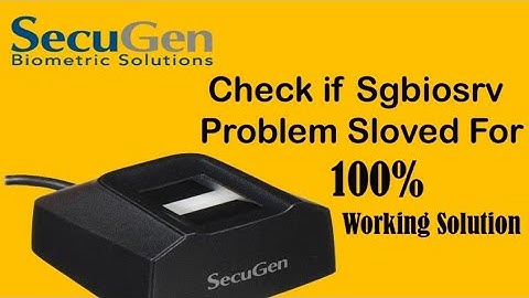 Check if SGIBIOSRV is running Problem Solve /Rd service Not Running