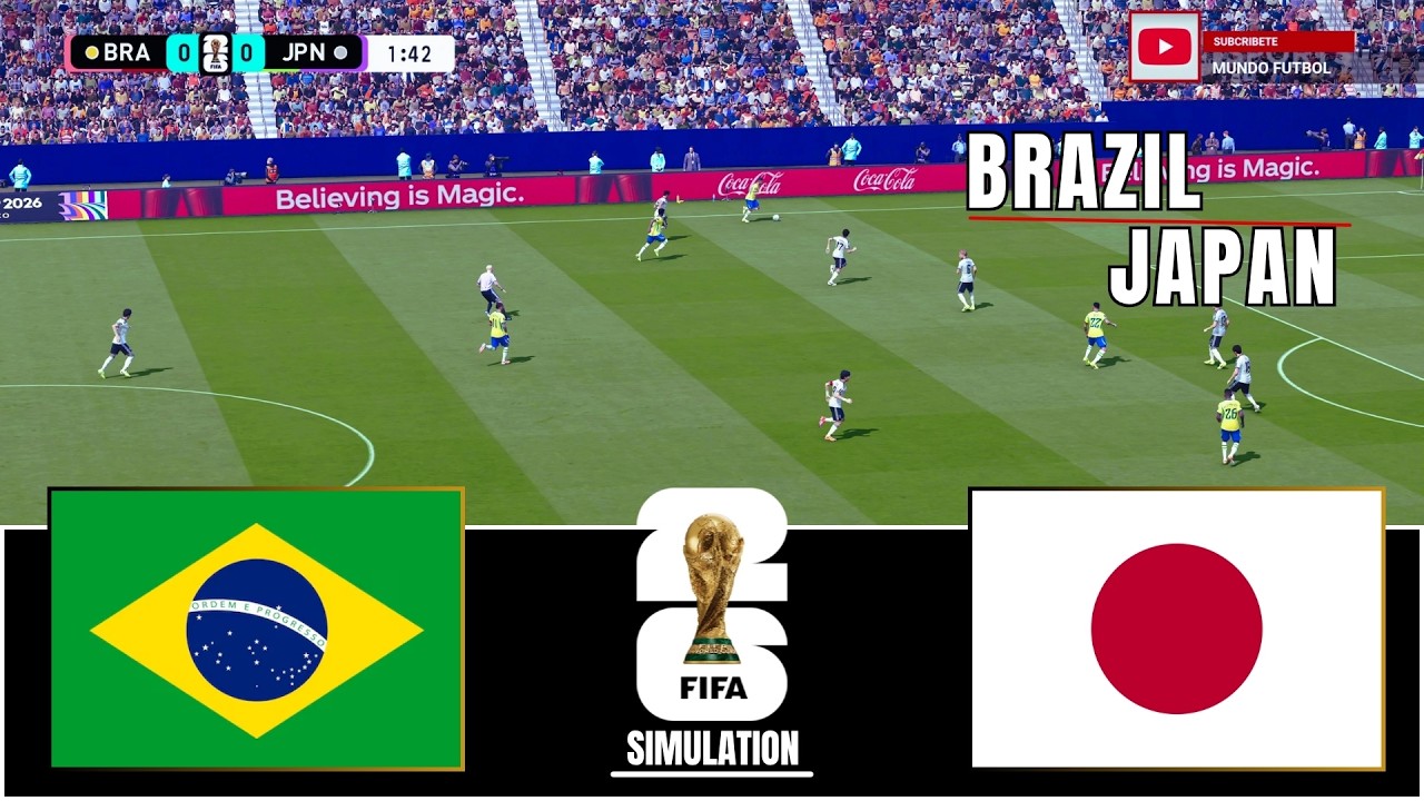 BRAZIL vs JAPAN  World Cup 2026 - Match Highlights & Realistic Simulation