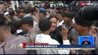 Ricuh Demo Bawaslu, Dua Kubu Pro Kontra Ribut di Jalur Busway - BIS 11/05