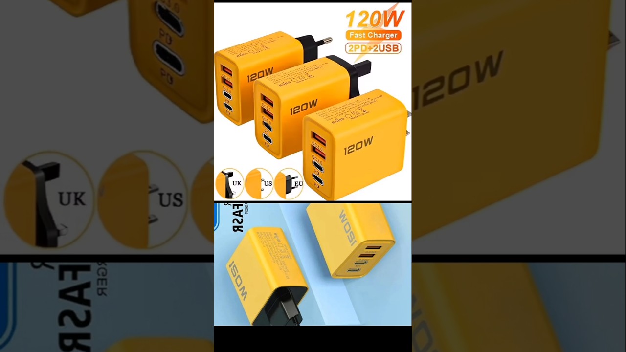 4 Ports USB C PD Charger Quick Charge 3.0 Type C USB Phone Chargers Fast Charging Adapter