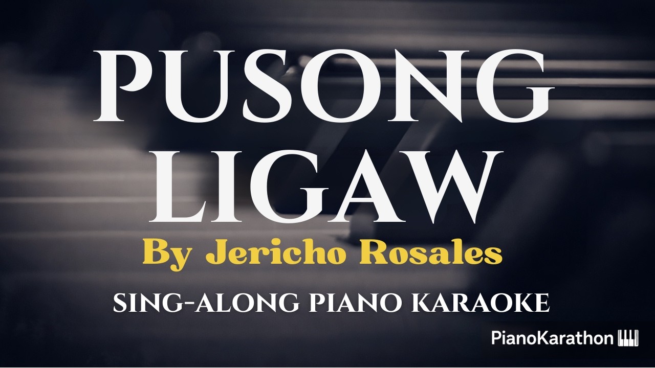Jericho Rosales - Pusong Ligaw (SOULFUL BLUES)  – Piano Sing-Along | Lyrics | Key of D