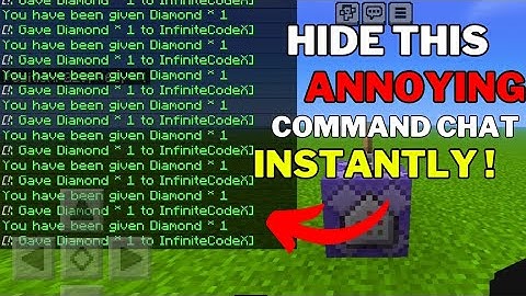 How to INSTANTLY Hide Command Chat on Minecraft Bedrock !?