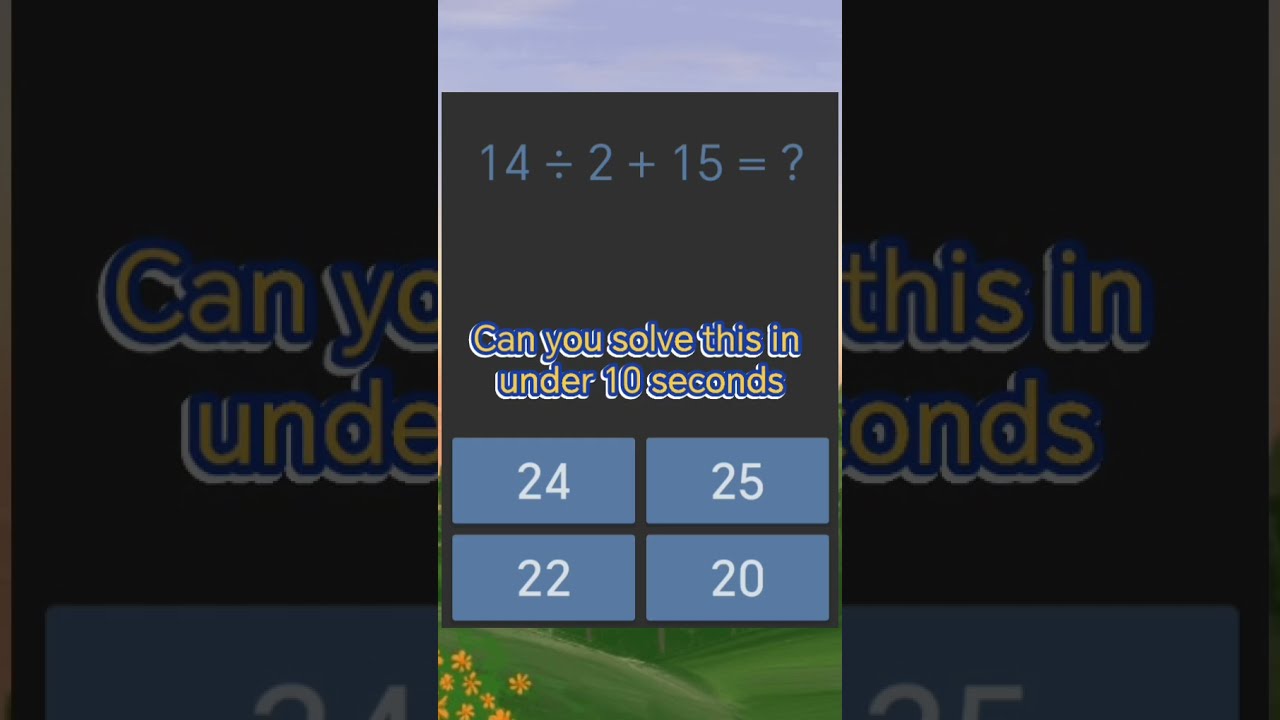 Solve This In 10 Seconds Or Less Most People Can T 