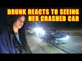 Bodycam DUI Arrest - Drunk 22-Year-Old Woman Reacts to Seeing Her Totaled Car