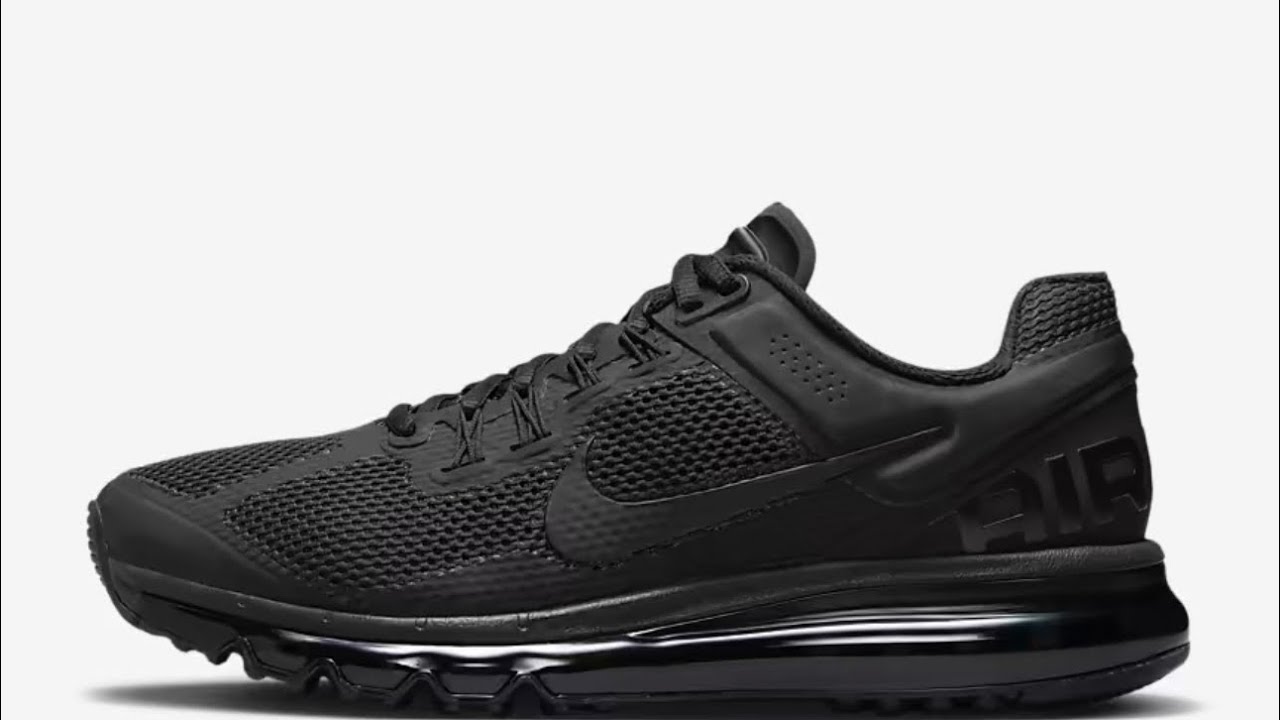 “Unboxing the Stealth: Nike Air Max 2013 Triple Black – Sleek, Bold, Timeless”