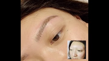 Microblading Eyebrows for Alopecia Client - Before and After