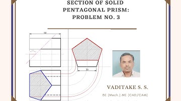 Section of Solids: Pentagonal Prism: Problem No.3